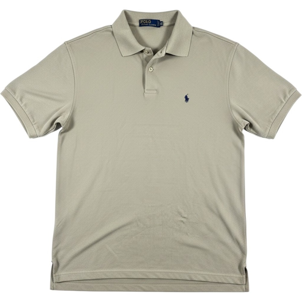 Polo Ralph Lauren Mens XXXL Khaki Tan Cotton Pique Short Sleeve Polo Shirt Logo